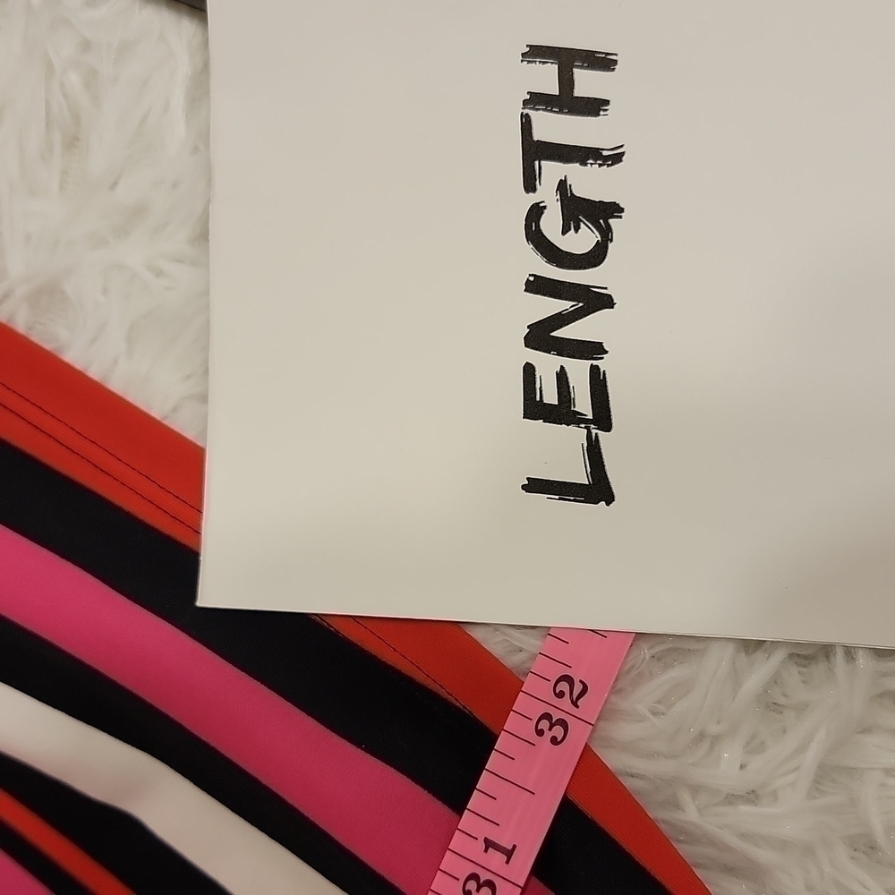 𝅺OH Baby by Motherhood maternity colorful striped halter tankini size 14 - Picture 9 of 10